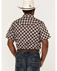 Cody James Men's Kingsland Medallion Print Short Sleeve Snap Western Shirt