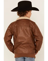 Urban Republic Boys' Faux Leather Bomber Jacket