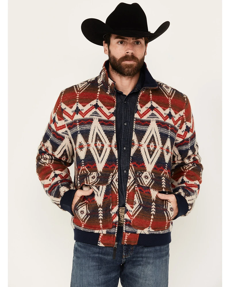 Rock & Roll Denim Men's Bomber Southwestern Zip Jacket