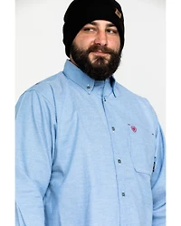 Ariat Men's FR Solid Durastretch Long Sleeve Work Shirt - Big