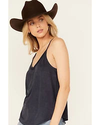 Shyanne Women's Crochet Trim Faux Suede Cami