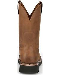 Justin Men's 8" Ames Pull-On Work Boots - Steel Toe