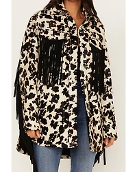 Idyllwind Women's Hair-On Cow Hide Fringe Shacket
