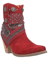 Dingo Women's Suede Bandida Western Booties - Round Toe