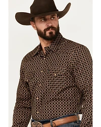 Cinch Men's Southwestern Geo Print Long Sleeve Snap Shirt