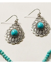 Shyanne Women's Turquoise Beaded Teardrop Jewelry Set - 2 Piece