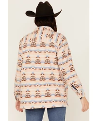 Ely Walker Women's Southwestern Print Sherpa Lined Shacket