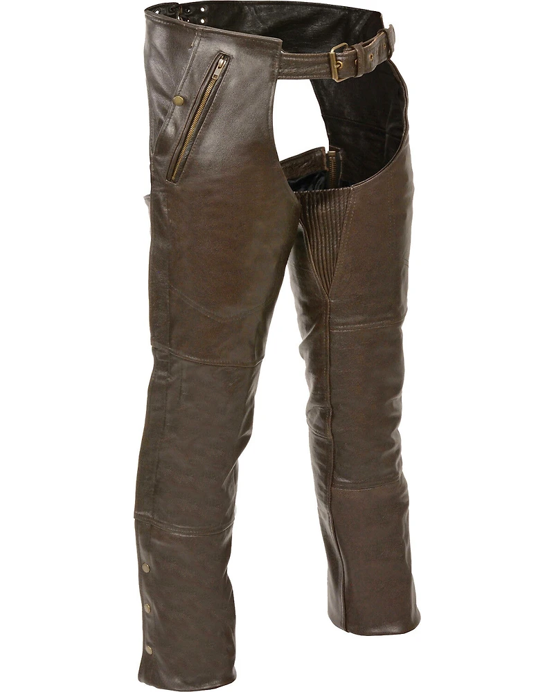 Milwaukee Leather Men's Retro Four Pocket Thermal Lined Chaps - 5X