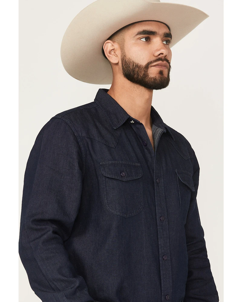 Cody James Black 1978™ Men's Mamba Dark Wash Denim Long Sleeve Button-Down Western Shirt