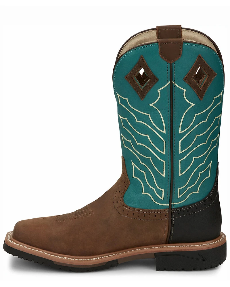 Justin Men's Derrickman Western Work Boots - Steel Toe