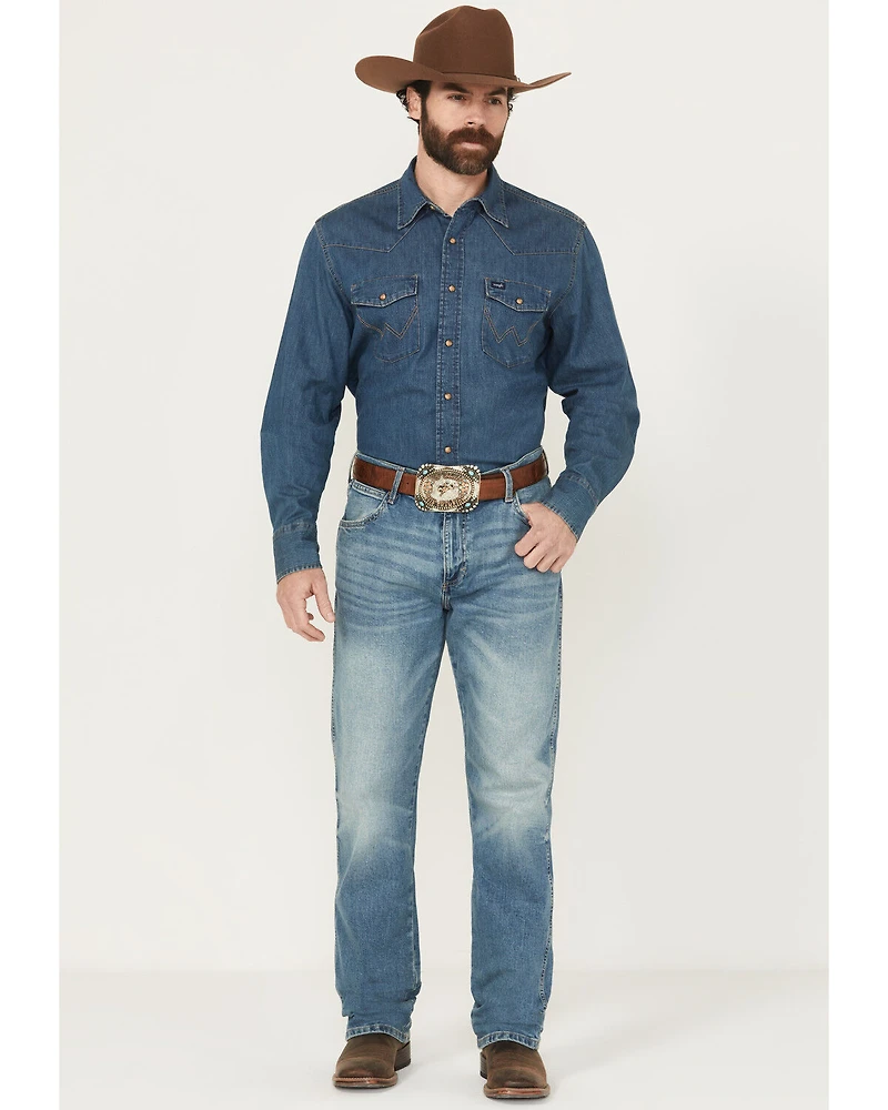 Wrangler Retro Men's 88MWZ Medium Wash Slim Straight Stretch Denim Jeans