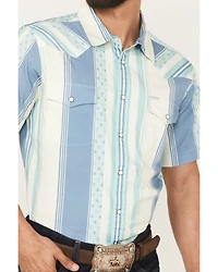 Sendero Provisions Men's Wyatt Serape Striped Print Short Sleeve Snap Western Shirt