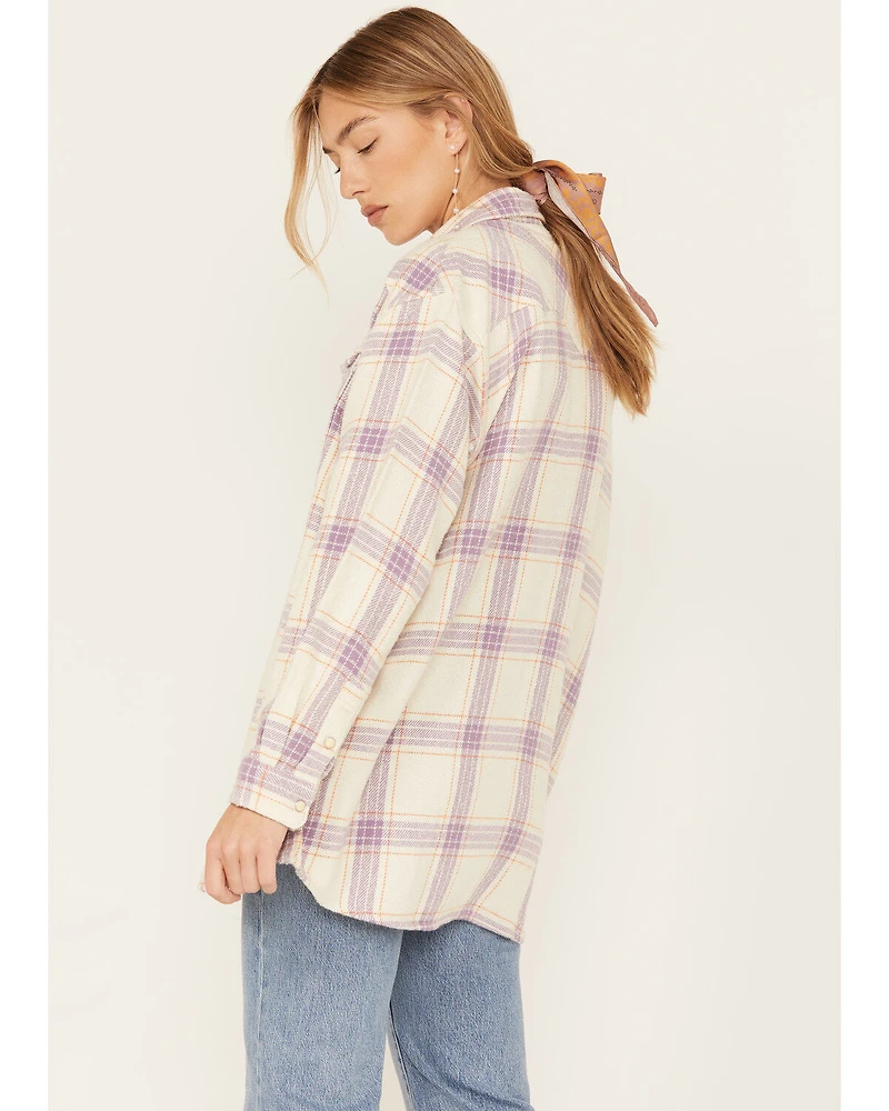 Wrangler Women's Jumbo Plaid Print Long Sleeve Western Snap Shirt
