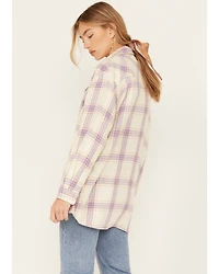 Wrangler Women's Jumbo Plaid Print Long Sleeve Western Snap Shirt