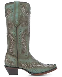 Corral Women's Studded Tall Western Boots - Snip Toe