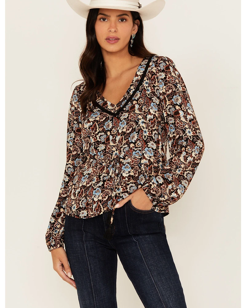 Idyllwind Women's Romance Floral Print Long Sleeve Top
