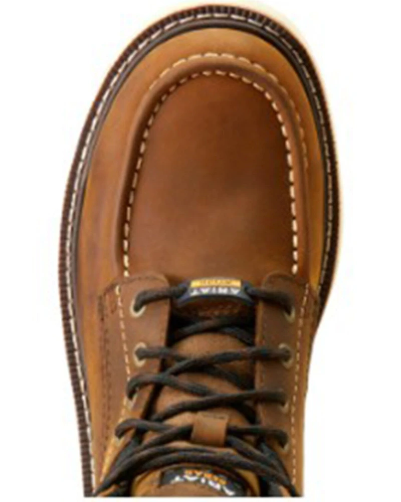 Ariat Men's Rebar Lift 6" Lace-Up Waterproof Work Boots - Moc Toe