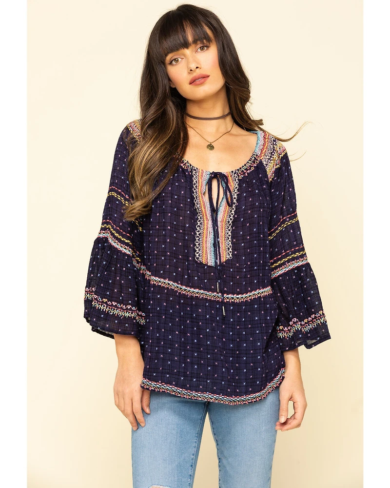 Free People Women's Talia Embroidered Blouse