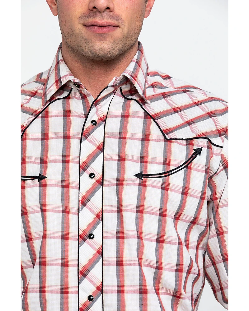 Roper Men's Large Fancy Plaid Long Sleeve Western Shirt