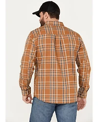 Brothers and Sons Men's Cheyenne Plaid Print Long Sleeve Button-Down Western Shirt