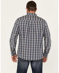 Brothers and Sons Men's Marietta Plaid Print Long Sleeve Button Down Performance Western Shirt