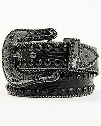 Shyanne Women's Crocodile Print Rhinestone Belt