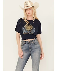 Cleo + Wolf Women's Sun & Moon Smocked Crop Top