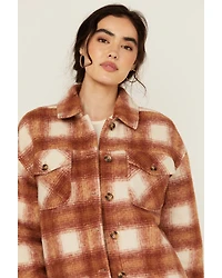 Cleo + Wolf Women's Cole Plaid Print Shacket