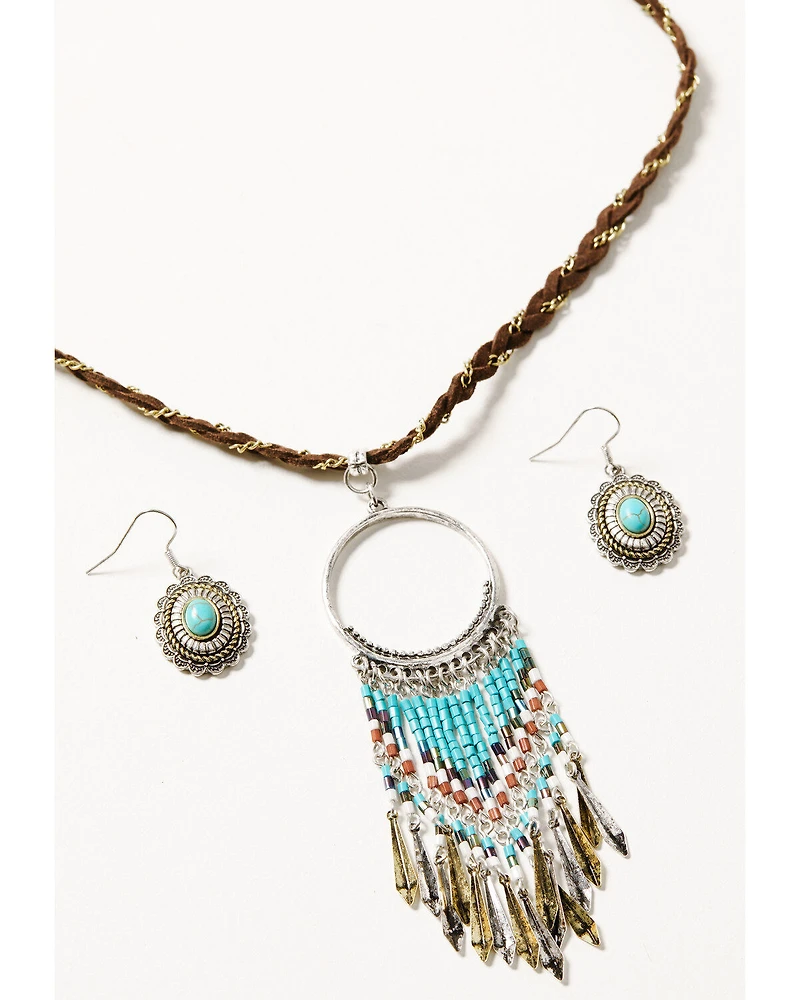 Shyanne Women's Wild Blossom Multi Bead Jewelry Set - 2 Piece