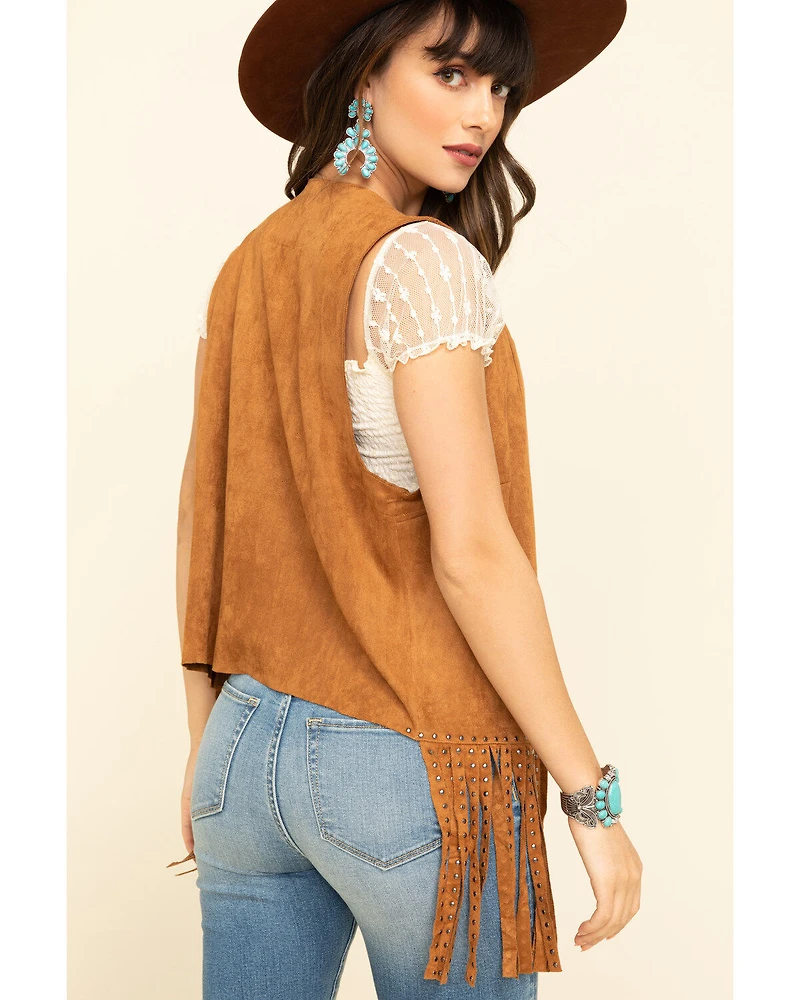 Vocal Women's Studded Fringe Vest