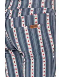 Rock & Roll Denim Americana Striped Flare Jeans