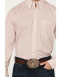 Wrangler Men's Classics Print Long Sleeve Button-Down Western Shirt