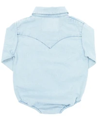 Wrangler Infant Boys' Long Sleeve Collared Onesie