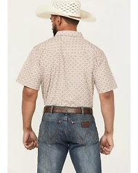 Gibson Trading Co Men's Gypsy Medallion Print Short Sleeve Snap Stretch Western Shirt