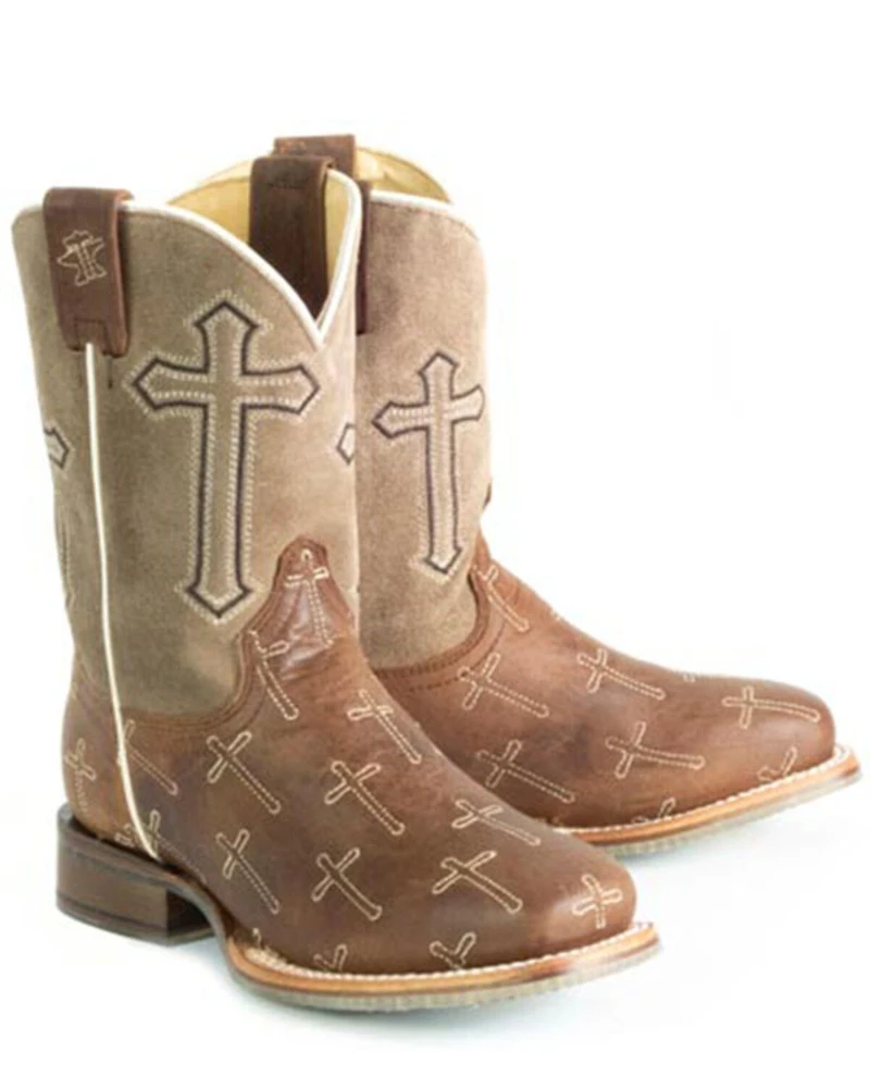 Tin Haul Boys' Holy Son Western Boots - Broad Square Toe
