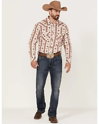 Rock & Roll Denim Men's Vertical Southwestern Stripe Long Sleeve Snap Western Shirt