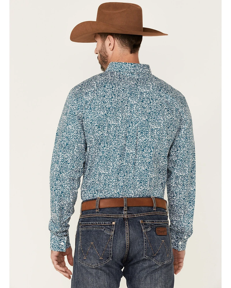 Cody James Core Men's Workforce Floral Print Long Sleeve Button-Down Western Shirt