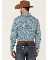 Cody James Core Men's Workforce Floral Print Long Sleeve Button-Down Western Shirt