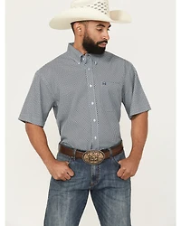 Cinch Men's Geo Print Short Sleeve Button-Down Performance Western Shirt