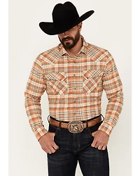 Pendleton Men's Wyatt Plaid Print Long Sleeve Snap Western Flannel Shirt