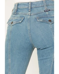 Wrangler Retro Women's Bailey Light Wash High Rise Stretch Trouser Jeans
