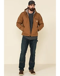Carhartt Men's Washed Duck Sherpa Lined Hooded Work Jacket - Big & Tall