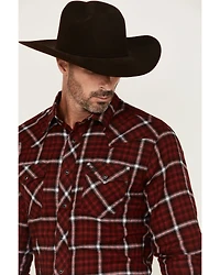 Wrangler Retro Men's Plaid Print Long Sleeve Snap Flannel Shirt