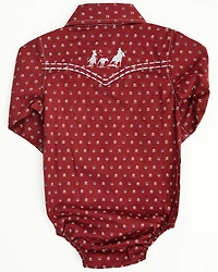 Cowboy Hardware Infant Boys' Geo Print Long Sleeve Snap Onesie