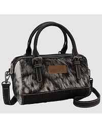 Wrangler Women's Genuine Cowhide Tooled Barrel Crossbody Bag