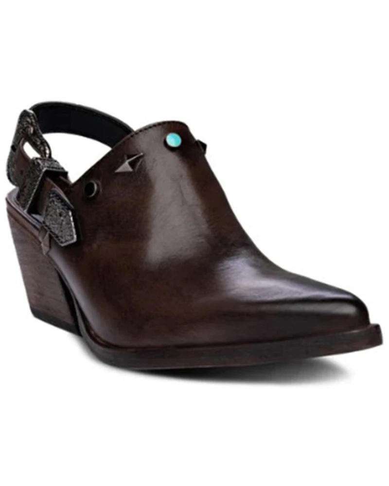 Golo Women's Billy Jean Buckle Western Mules - Snip Toe