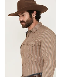 Cody James Men's Tanner Vertical Striped Print Long Sleeve Snap Western Shirt