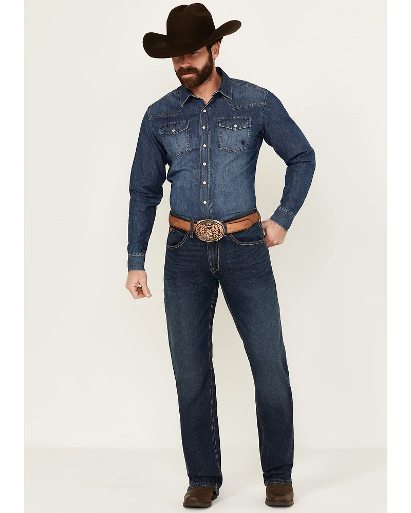 Ariat Men's M4 Dark Wash Colman Porter Relaxed Bootcut Stretch Denim Jeans