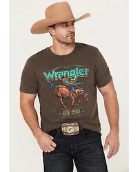 Wrangler Men's Bucking Bronco Logo Short Sleeve Graphic T-Shirt