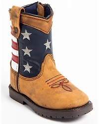 Cody James Toddler Boys' USA Flag Western Boots - Broad Square Toe